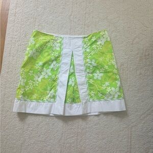 LILLY PULITZER Green and White Floral Skort Women’s - Size 8